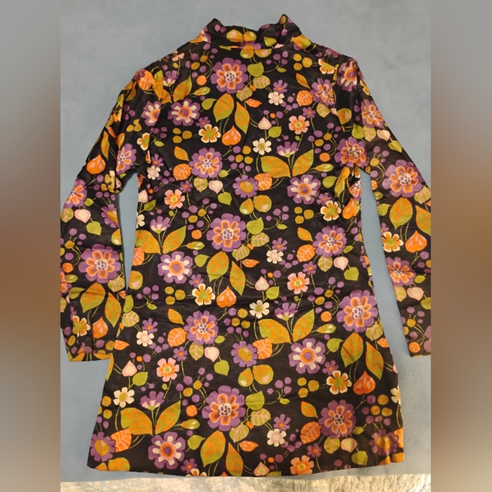 Floral nehru jacket, small womens. Mata Hari label